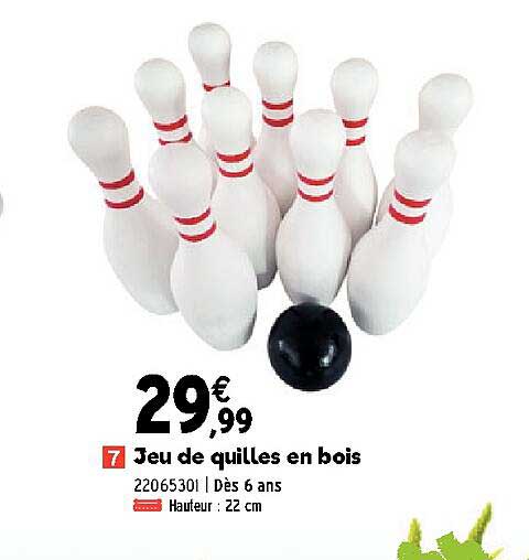 jeu de quilles en bois
