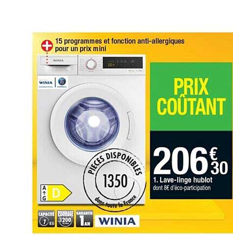 lave-linge hublot winia
