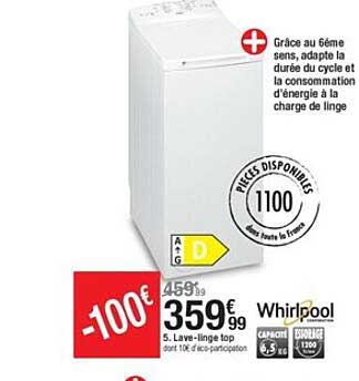 lave-linge top whirlpool