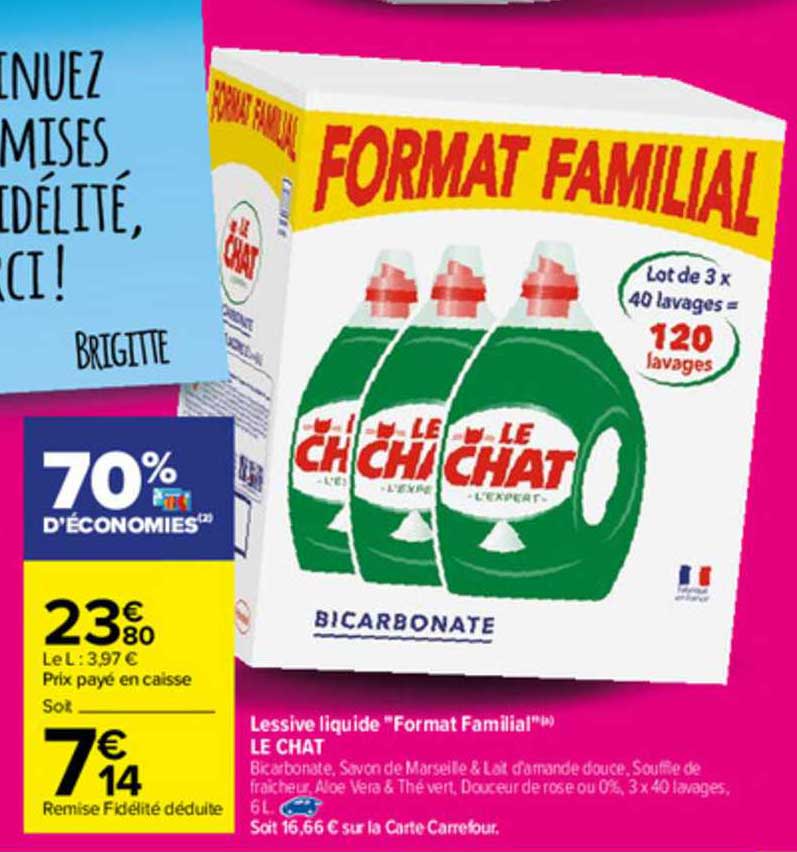 lessive liquide "format familial" le chat