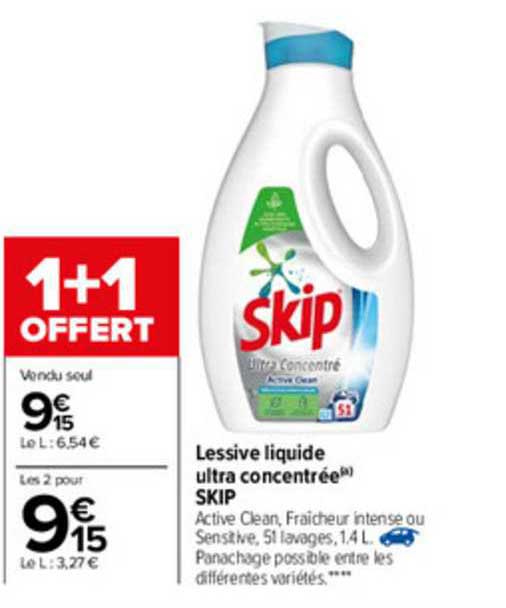 Lessive Liquide Ultra Concentrée Skip