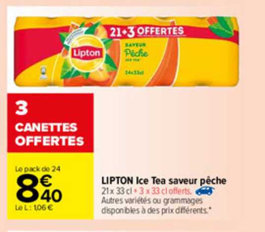 Lipton Ice Tea Saveur Pêche