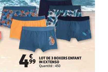 lot de 3 boxers enfant in extenso