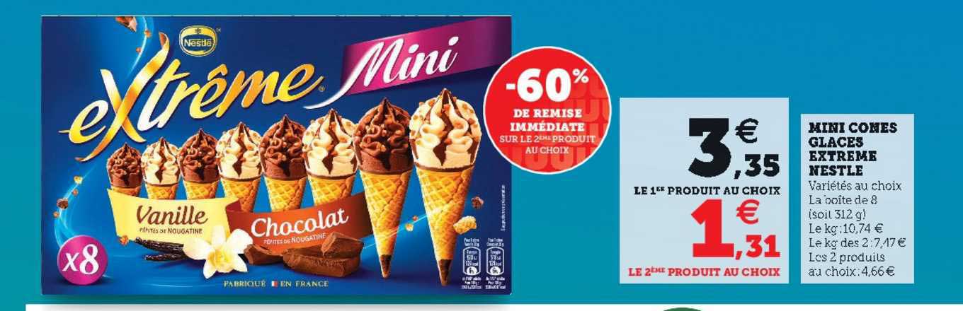 Mini Cônes Glaces Extrême Nestlé