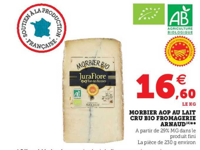Morbier Aop Au Lait Cru Bio Fromagerie Arnaud