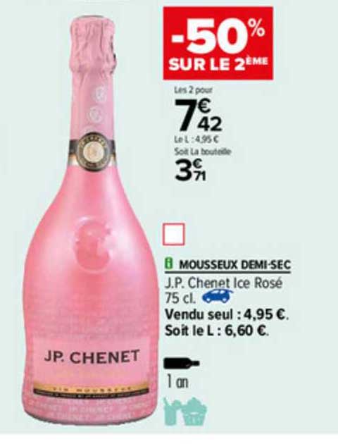 mousseux demi-sec j.p. chenet ice rosé