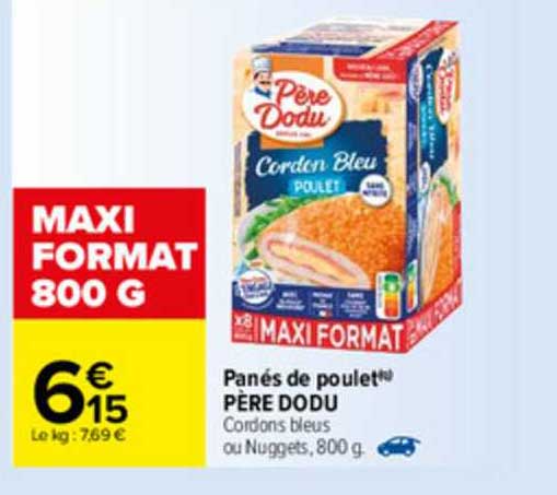 panés de poulet père dodu