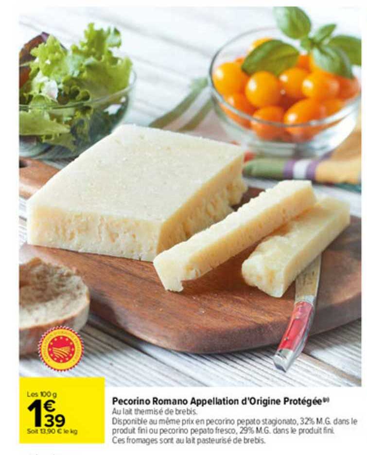 pecorino romano appellation d'origine protégée