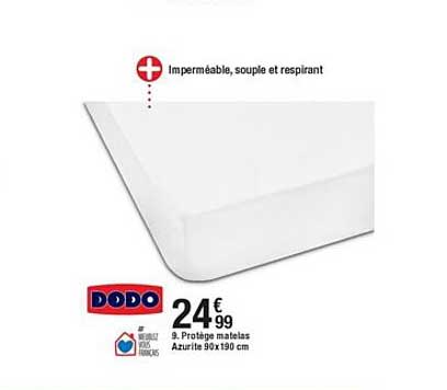 Protège Matelas Azurite 90 X 190 Cm Dodo