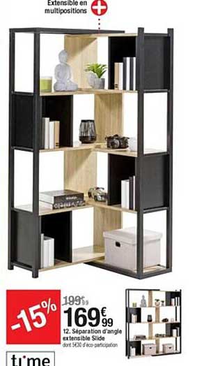 séparation d'angle extensible slide