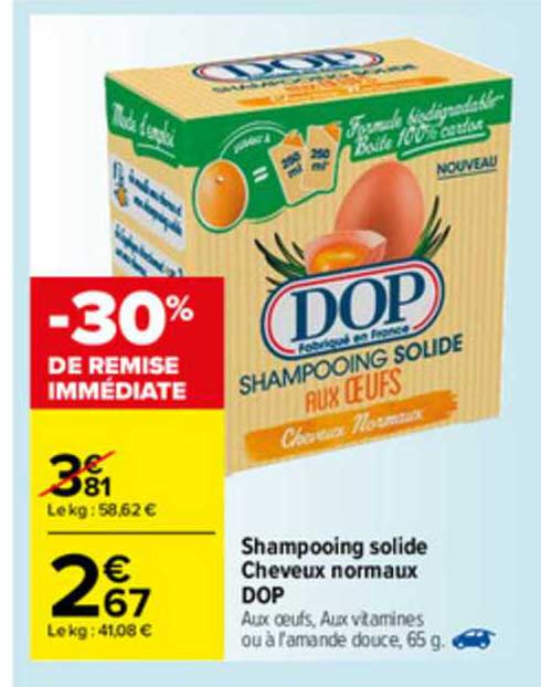 shampooing solide cheveux normaux dop