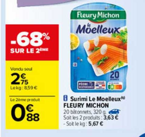Surimi Le Moelleux Fleury Michon