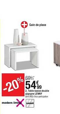 table basse double gigogne lenny