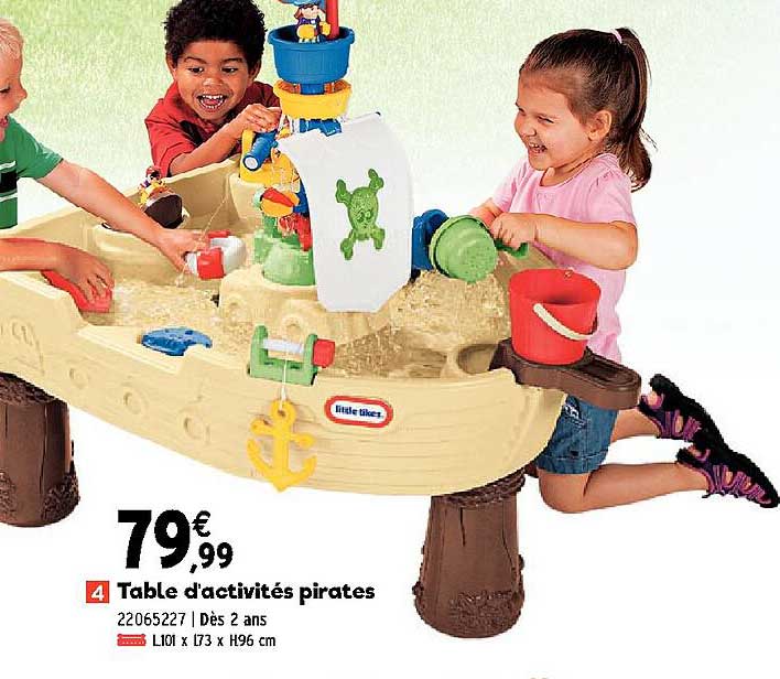 table d'activités pirates