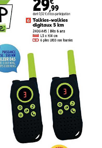 talkies-walkies digitaux 5 km
