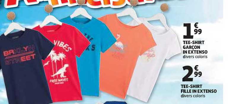 tee-shirt garcon in extenso of tee-shirt fille in extenso