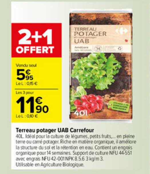 terreau potager uab carrefour