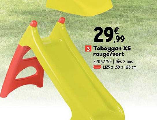 Toboggan Xs Rouge-vert