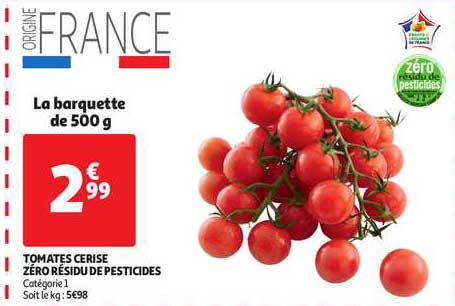 tomates cerise zéro résidu de pesticides