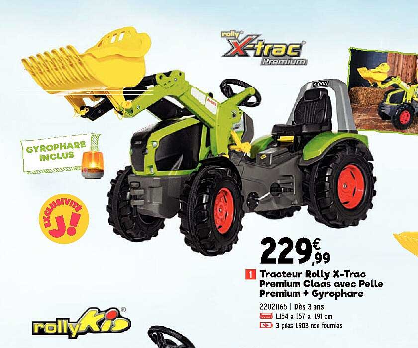 tracteur rolly x-trac premium claas avec pelle premium + gyrophare