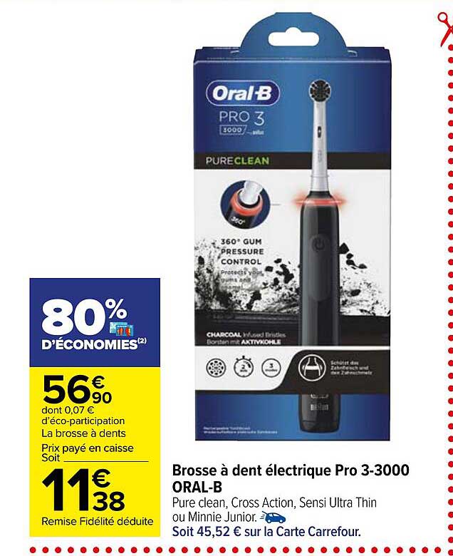 brosse à dent électrique pro 3-3000 oral-b