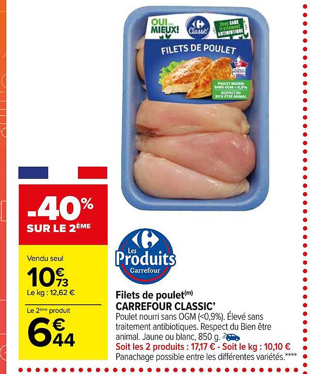 Filets De Poulet Carrefour Classic'