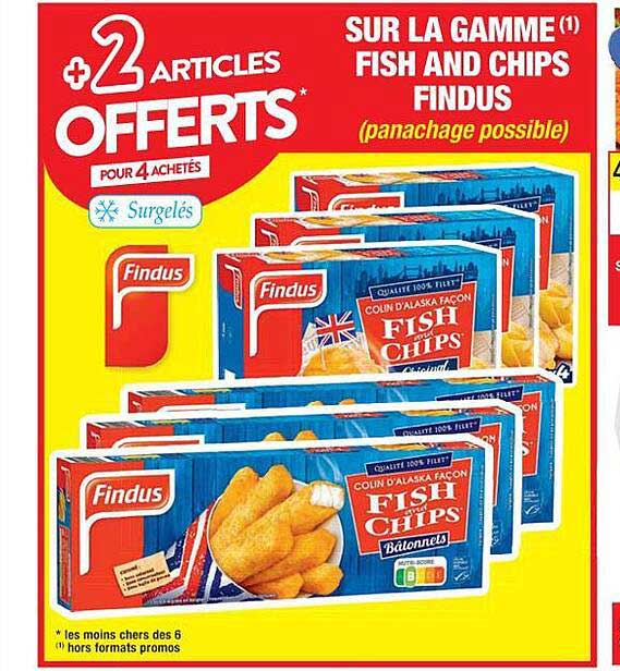 la gamme fish and chips findus