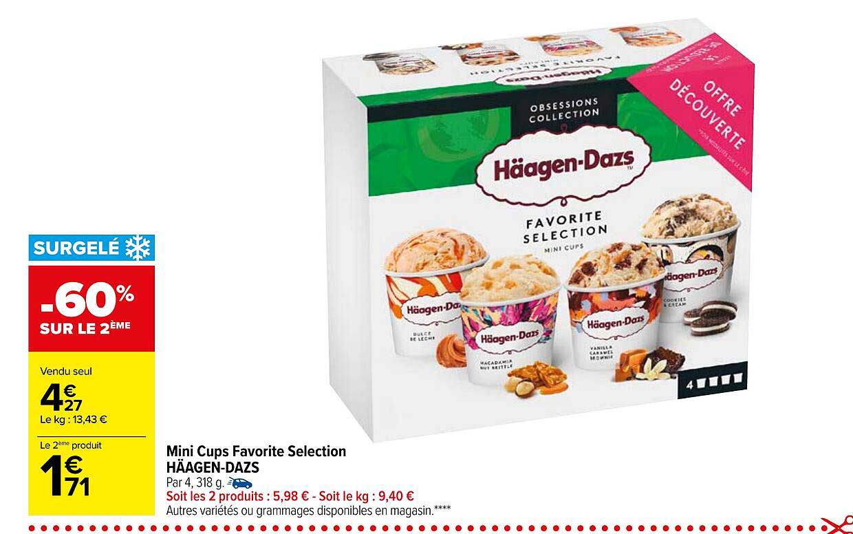 mini cups favorite sélection häagen-dazs