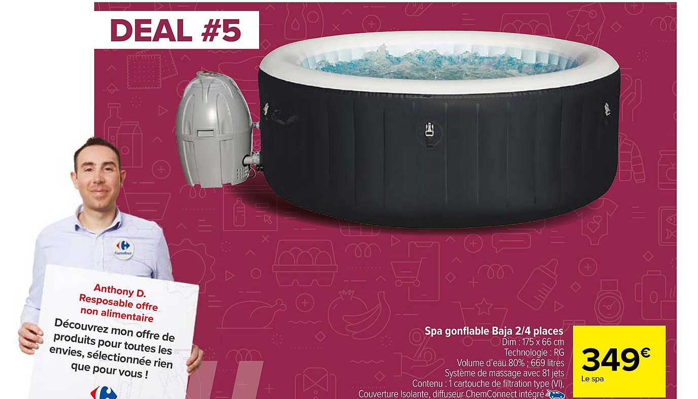 spa gonflable baja 2-4 places