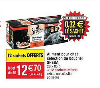 aliment pour chat sélection du boucher sheba