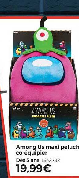 among us maxi peluche co-équipier