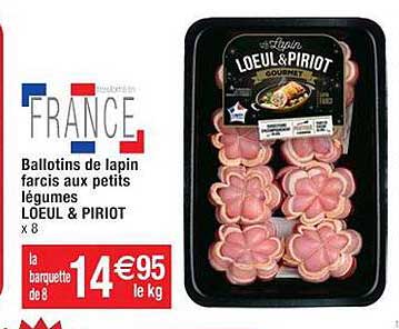 ballotins de lapin farcis aux petits légumes loeul & piriot