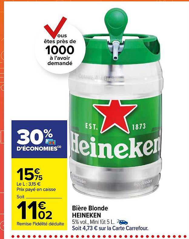 Bière Blonde Heineken