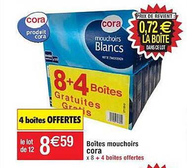 Boîtes Mouchoirs Cora