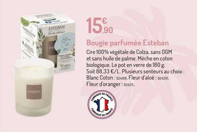 bougie parfumée esteban