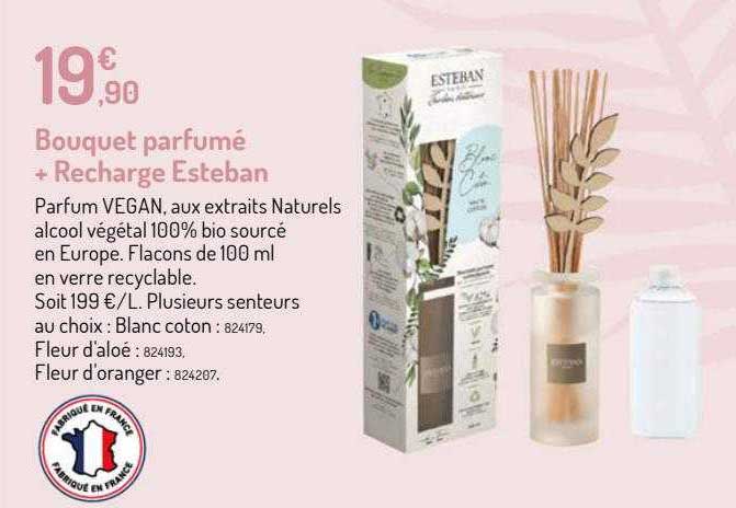 bouquet parfumé + recharge esteban