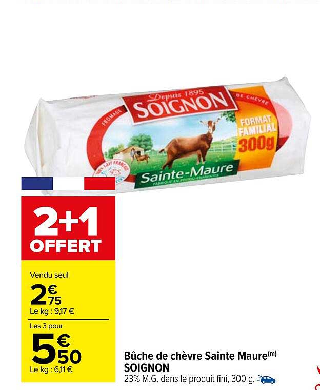 bûche de chèvre sainte maure soignon