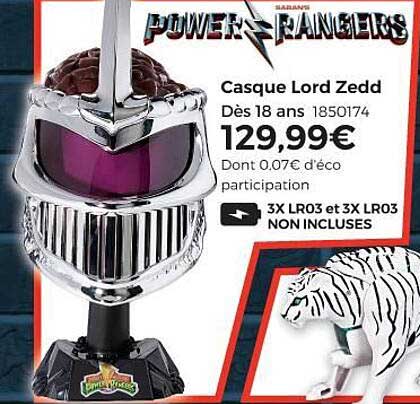 Casque Lord Zedd