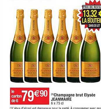 Champagne Brut élysée Jeanmaire