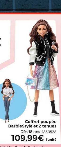 Coffret Poupée BarbieStyle Et 2 Tenues