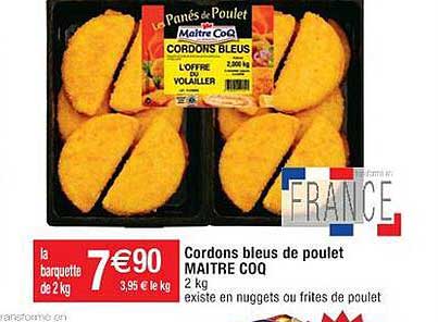 cordons bleus de poulet maître coq