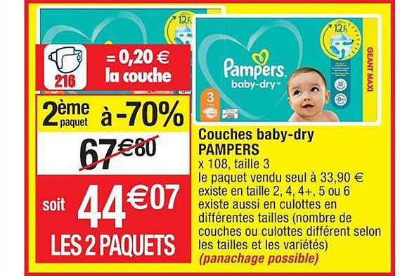 couches baby-dry pampers