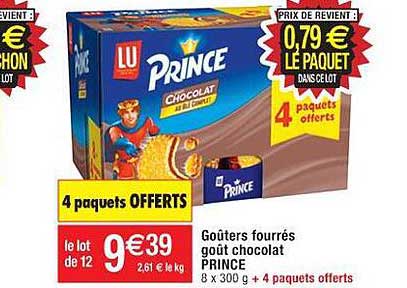 Goûters Fourrés Goût Chocolat Prince