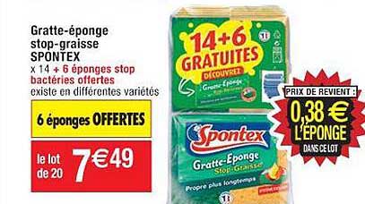 gratte-éponge stop-graisse spontex