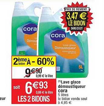 lave glace démoustiquer cora