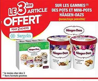 les gammes des pots et mini-pots häagen-dazs