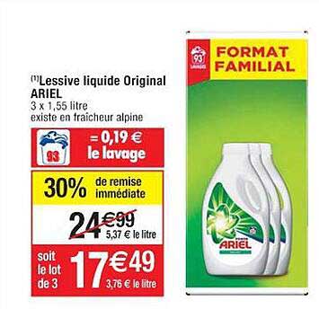 Lessive Liquide Original Ariel