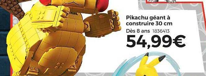 pikachu géant à construire 30 cm