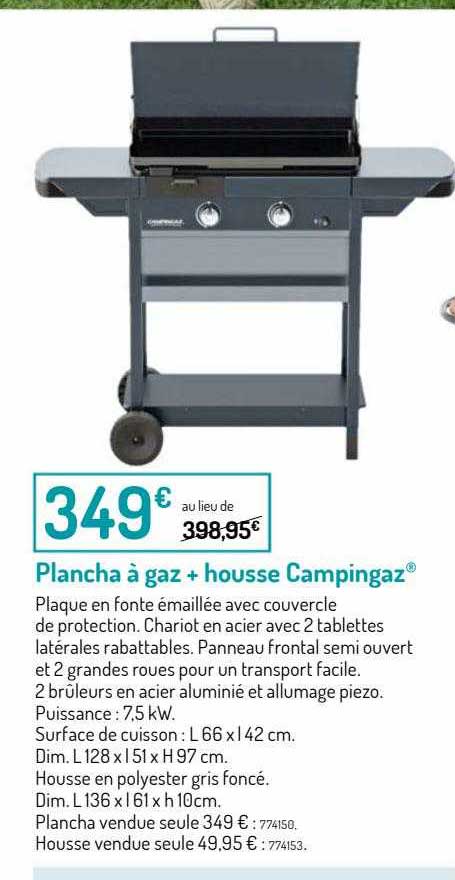 Plancha à Gaz + Housse Campingaz