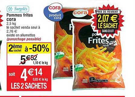 Pommes Frites Cora Surgelés